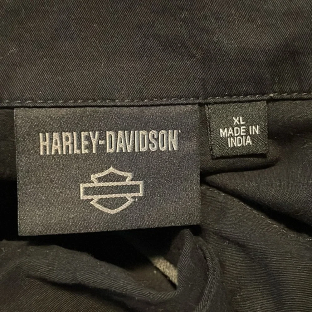 Harley‎ Davidson Motorcycle Black Short Sleeve Button Up Size XL - Picture 6 of 9